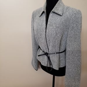 Oscar de la Renta Gray Tweed Blazer